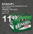 No. 1 Premium Pilsener, Alkoholfrei 0,0% oder Radler naturtrüb Angebote von Brinkhoff's bei TOP Getränke Krefeld für 11,49 €