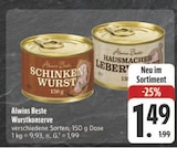 Schinkenwurst Angebote von Alwins Beste bei E center Jena für 1,49 €