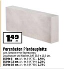 Porenbeton Planbauplatte Stärke 5 cm im Angebot bei OBI in Nürnberg Porenbeton Planbauplatte Stärke 5 cm Angebote bei OBI Nürnberg für 1,49 €