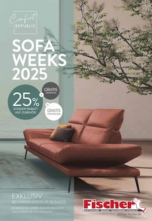 Polstermöbel Fischer Prospekt "SOFA WEEKS 2025" mit  Seiten (Karlsfeld)