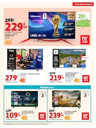 Prix et réduction TV HD dans le prospectus Auchan Hypermarché en cours Offre TV HD dans le catalogue Auchan Hypermarché du moment à la page 5