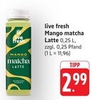Mango matcha Latte Angebote von live fresh bei E center Mainz für 2,99 €