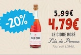Le Cidre Rosé - Fils de Pomme dans le catalogue Naturalia