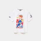 T-shirt manches courtes coton Sonic blanc garçon en promo chez La Halle Colmar à 6,99 €