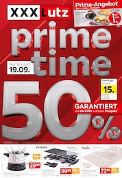 XXXLutz Möbelhäuser Prospekt für Untergriesbach: "prime time 50%", 16 Seiten, 09.09.2024 - 22.09.2024