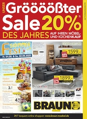 Aktueller BRAUN Möbel-Center Möbel & Einrichtung Prospekt in Nagold und Umgebung, "Gröööößter Sale des Jahres!" mit 20 Seiten, 30.07.2025 - 26.08.2025