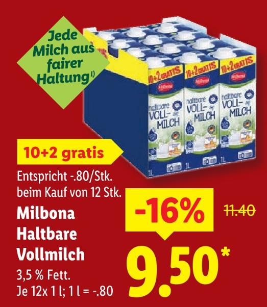Haltbare Vollmilch