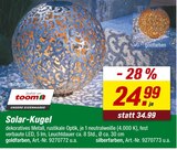 Aktuelle Solar-Led-Lampen Angebote bei toom Baumarkt in Mannheim Aktuelles Solar-Kugel Angebot bei toom Baumarkt in Mannheim ab 24,99 €