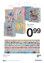 Promos Papier Cadeau dans le catalogue "Cette semaine : des imprimés citron avec Mickey et Minnie." de Zeeman Papier Cadeau en promo dans le catalogue Zeeman à la page 7