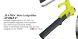 „18 V ONE+“ Akku-Laubgebläse „RY18BLA-0“ Angebote bei toom Baumarkt Singen für 71,99 €