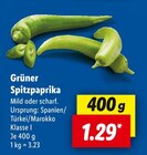 Grüner Spitzpaprika im Angebot bei Lidl in Emden Grüner Spitzpaprika Angebote bei Lidl Emden für 1,29 €