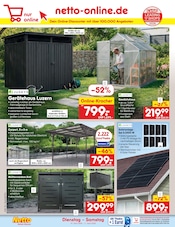 Gartenhaus im Netto Marken-Discount Prospekt in Magdeburg Aktueller Netto Marken-Discount Prospekt mit Gartenhaus, "Aktuelle Angebote", Seite 44