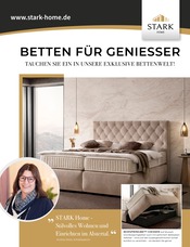 Aktueller Stark Home Möbel & Einrichtung Prospekt in Norderstedt und Umgebung, "BETTEN FÜR GENIESSER" mit 8 Seiten, 11.04.2026 - 31.05.2026