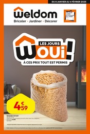 Bois De Chauffage Angebote im Prospekt "LES JOURS WOUI ! À CES PRIX TOUT EST PERMIS" von Weldom auf Seite 1