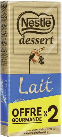 Chocolat dessert lait - Géant Casino à Paris Chocolat dessert lait en promo chez Géant Casino Paris à 2,87 €