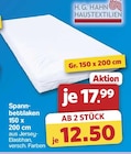 Spannbettlaken von H.G. Hahn Haustextilien für 12,50 € bei famila Nordwest im Angebot Spannbettlaken von H.G. Hahn Haustextilien im aktuellen famila Nordwest Prospekt