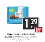 Aktuelle Ritter Sport Angebote bei Hieber in Freiburg (Breisgau) Aktuelles Schokolade Bunte Vielfalt Angebot bei Hieber in Freiburg (Breisgau) ab 1,29 €