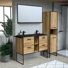 Miroir tablette l. 120 cm imitation bois "district" en promo chez Brico Dépôt Rueil-Malmaison à 89,90 €