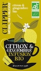 infusion citron gingembre bio - Clipper dans le catalogue Lidl