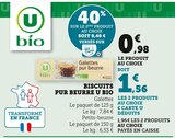 Biscuits pur beurre - U BIO en promo à 1,56 € chez Hyper U Biscuits pur beurre - U BIO dans le catalogue Hyper U