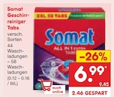 Geschirrreiniger Tabs von Somat im aktuellen Netto Marken-Discount Prospekt