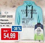 Herren-Sweatshirt im Angebot bei Kaufhaus Stolz in Schwerin Herren-Sweatshirt Angebote von CAMP DAVID bei Kaufhaus Stolz Schwerin für 54,99 €