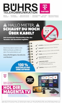 Aktueller Telekom Partner Bührs Melle Prospekt "Top Angebote" Seite 1 von 8 Seiten für Melle
