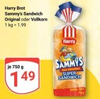 Sammy's Sandwich Original von Harry Brot für 1,49 € bei GLOBUS im Angebot Sammy's Sandwich Original von Harry Brot im aktuellen GLOBUS Prospekt