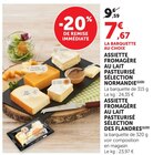 Assiette fromagère au lait pasteurisé sélection Normandie en promo chez Super U Rennes à 7,67 €