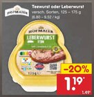 Aktuelle Wurst Angebote bei Netto Marken-Discount in Salzgitter Aktuelles Teewurst oder Leberwurst Angebot bei Netto Marken-Discount in Salzgitter ab 1,19 €