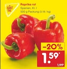 Paprika rot Angebote von MARKT TAG bei Netto Marken-Discount Memmingen für 1,59 €