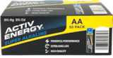 Lot de 50 piles - ACTIV ENERGY en promo chez Aldi Lot de 50 piles - ACTIV ENERGY dans le catalogue Aldi