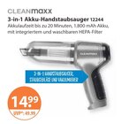 3-in-1 Akku-Handstaubsauger von CLEANmaxx im aktuellen V-Markt Prospekt für 14,99 €