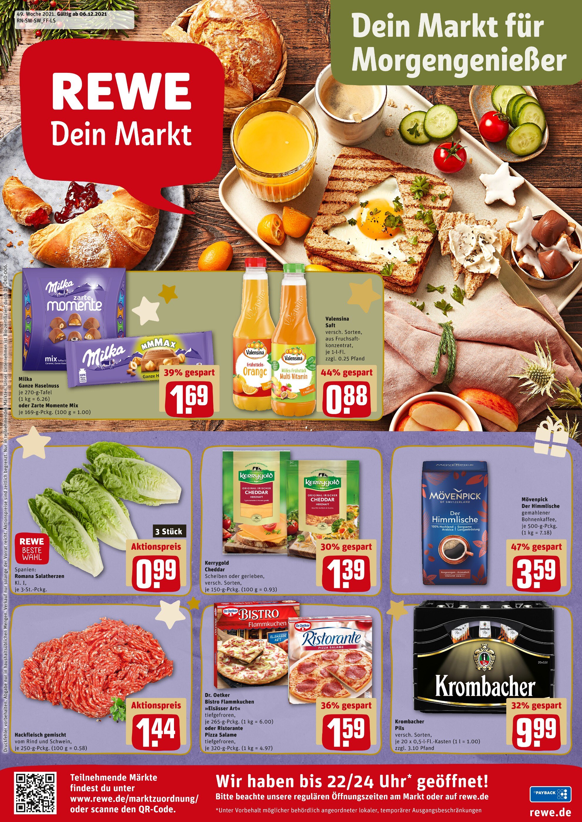REWE Prospekt für Stuttgart mit 21 Seiten REWE Prospekt für Stuttgart: "Top Angebote", 21 Seiten, 06.12.2021 - 11.12.2021