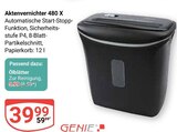 Aktenvernichter 480 X im Angebot bei GLOBUS in Gießen Aktenvernichter 480 X Angebote von GENIE bei GLOBUS Gießen für 5,99 €