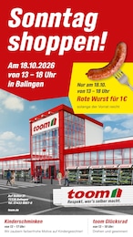 toom Baumarkt Prospekt: "Sonntag shoppen!", 1 Seite, 18.10.2026 - 18.10.2026