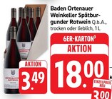 Aktuelles Spätburgunder Rotwein Q.b.A., trocken Angebot bei E center in Lahr (Schwarzwald) ab 3,49 €
