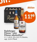 Pilsner oder Pilsner alkoholfrei von Radeberger im aktuellen tegut Prospekt für 11,99 €