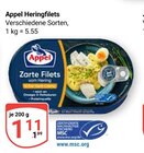 Zarte Filets vom Hering Angebote von Appel bei GLOBUS Neustadt für 1,11 €