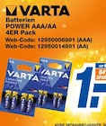 Batterien POWER AAA/AA Angebote von Varta bei expert Schwerin für 1,00 €