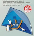 Reise-Strandmuschel mit UV-Schutz im V-Markt Prospekt Reise-Strandmuschel mit UV-Schutz von im aktuellen V-Markt Prospekt für 19,99 €