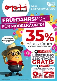 Aktueller Opti-Wohnwelt Prospekt, "Frühjahrspost für Möbelkäufer!", mit Angeboten der Woche, gültig von 16.03.2024 bis 16.03.2024