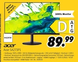 SA273P1 im Angebot bei MEDIMAX in Oberhausen SA273P1 Angebote von acer bei MEDIMAX Oberhausen für 89,99 €