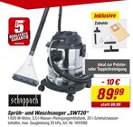 Sprüh- und Waschsauger „SWT20“ Angebote von scheppach bei toom Baumarkt Brandenburg für 89,99 €