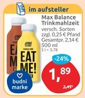 Trinkmahlzeit von Max Balance im aktuellen budni Prospekt für 1,89 €