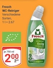 WC-Reiniger Essig Angebote von Frosch bei GLOBUS Oberhausen für 2,00 €