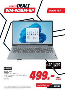 Notebook im MediaMarkt Saturn Prospekt "LET'S GO! DEALS WM-WARM-UP" mit 32 Seiten (Trier)