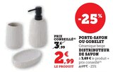 Porte-savon ou Gobelet en promo chez Hyper U Saintes à 2,99 €