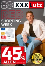 Aktueller XXXLutz Möbelhäuser Prospekt mit Porzellan, "RED SHOPPING WEEK", Seite 1