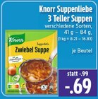 Suppenliebe 3 Teller Suppen Angebote von Knorr bei EDEKA Gießen für 0,69 €